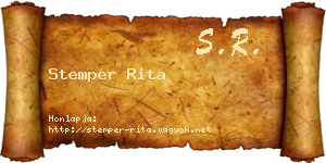 Stemper Rita névjegykártya